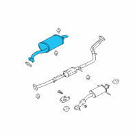 OEM Kia Rio Main Muffler Assembly Diagram - 28700FD300