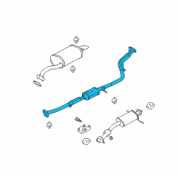 OEM 2003 Kia Rio MUFFLER Assembly-Center(FRO Diagram - 28650FD300