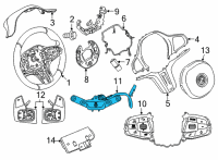 OEM BMW 840i xDrive Gran Coupe Steering Wheel Heating Push-Button Diagram - 61-31-8-008-626
