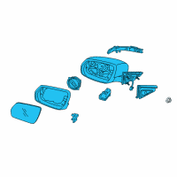 OEM Hyundai Genesis Mirror Assembly-Outside Rear View, RH Diagram - 87620-B1421