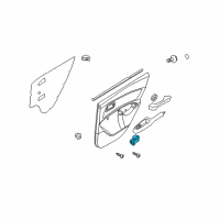 OEM Kia Rio Power Window Sub Switch Assembly Diagram - 935811G001