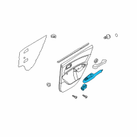 OEM 2007 Kia Rio5 Handle Assembly-Rear Door Grip Diagram - 837101G020D7