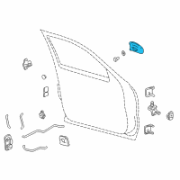 OEM 2001 GMC Sierra 2500 Handle, Outside Diagram - 19356471