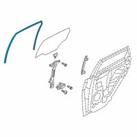 OEM Hyundai Run-Rear Door Window Glass, LH Diagram - 83530-J9000