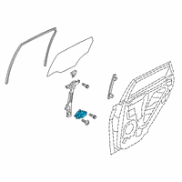 OEM 2020 Hyundai Kona Motor Assembly-Power Window Regulator Rear, LH Diagram - 82450-J9000