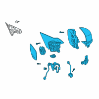 OEM 2016 Honda Accord Mirror Assembly, Driver Side Door (White Orchid Pearl) (R.C.) (Heated) Diagram - 76250-T3L-A52ZD