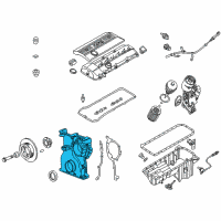 OEM BMW 528i Timing Case Cover, Bottom Diagram - 11-14-1-436-720
