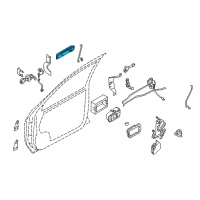 OEM 1997 Infiniti QX4 Handle Assy-Front Door Outside, LH Diagram - 80607-3W408
