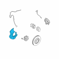 OEM 2007 Hyundai Veracruz Cover-Front Brake Disc Dust LH Diagram - 51755-3J700