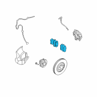 OEM 2010 Hyundai Veracruz Front Disc Brake Pad Kit Diagram - 58101-3JA01