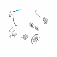 OEM 2009 Hyundai Veracruz Sensor Assembly-Abs Front Wheel , L Diagram - 95670-3J000