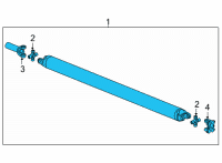 OEM 2021 GMC Sierra 2500 HD Drive Shaft Diagram - 84620590