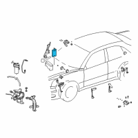 OEM 2003 Lexus LS430 Computer, Suspension Control Diagram - 89293-50111