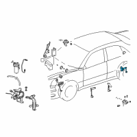 OEM Lexus SC430 Sensor Sub-Assy, Height Control, Rear RH Diagram - 89407-50060