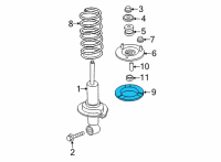 OEM Nissan Frontier SEAT-RUBBER, FRONT SPRING Diagram - 54034-5XA0A