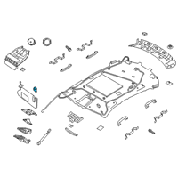 OEM 2021 Infiniti QX50 Holder SUNVISOR Diagram - 96409-5NA0A