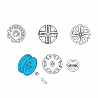 OEM 2011 Nissan Cube Spare Tire Wheel Assembly Diagram - 40300-1FE0A