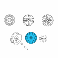 OEM Nissan Cube Disc Wheel Cap Diagram - 40315-1FC1C