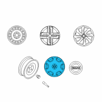 OEM 2013 Nissan Cube Disc Wheel Cap Diagram - 40315-1FC1C