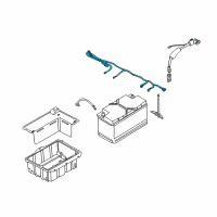 OEM 2001 BMW X5 Plus Pole Battery Cable Diagram - 61-12-6-906-911