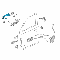 OEM 2020 Acura TLX Handle, Right Front (Lunar Silver Metallic) Diagram - 72141-TZ3-A71ZJ