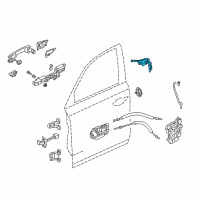 OEM Acura Cylinder, L Door Diagram - 72185-TZ3-A01