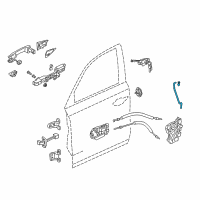 OEM 2018 Acura TLX Rod Set Right, Front Dr Ltch Diagram - 72113-TZ3-305