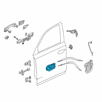 OEM Acura TLX Handle Assembly, Driver Side Inside (Platinum Chrome Plating) Diagram - 72160-TZ3-A01ZA