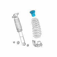 OEM 2020 Honda Odyssey Rubber, Spring Mounting (Upper) Diagram - 52402-THR-A01