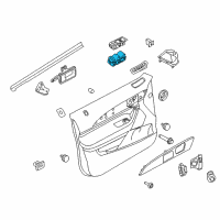 OEM 2012 Lincoln MKX Window Switch Diagram - BA1Z-14529-BA