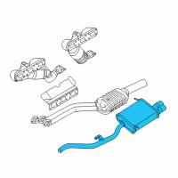 OEM 2002 BMW Z3 Rear Muffler Diagram - 18-10-7-505-644