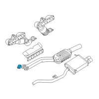 OEM BMW Z3 Catalytic Converter Gasket Diagram - 18307502346