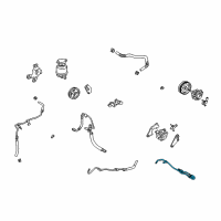OEM Toyota Solara Lower Pressure Hose Diagram - 44410-06150