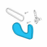 OEM Chrysler Sebring Belt-ALTERNATOR And A/C Compress Diagram - 4892580AA