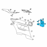 OEM Cadillac CTS Lock Pillar Trim Diagram - 22752068