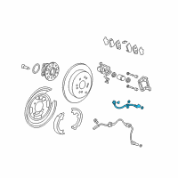 OEM 2010 Honda CR-V Hose Set, Rear Brake Diagram - 01466-SWA-000