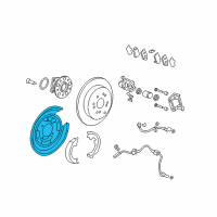 OEM Acura RDX Plate, Driver Side Parking Brake Back Diagram - 43120-STK-A02