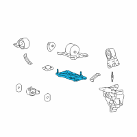 OEM 1999 Hyundai Sonata Transmission Mounting Bracket Diagram - 21839-38000