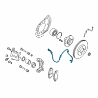 OEM Nissan Kicks Sensor Assembly-Anti SKID, Front Diagram - 47910-5FA0A