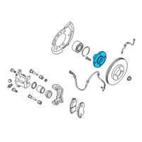 OEM Nissan Sentra Hub Assembly-Road Wheel, Front Diagram - 40202-6LA0A