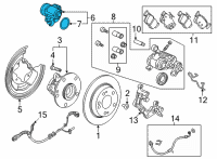 OEM 2022 Honda Civic Gear Unit, R. Motor Diagram - 43020-TBA-A02