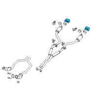 OEM 2016 Dodge Challenger Exhaust-TAILPIPE Diagram - 68238040AC