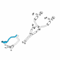 OEM 2017 Dodge Challenger Front Catalytic Converter And Pipe Diagram - 68281724AA