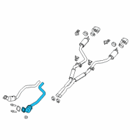 OEM 2015 Dodge Challenger Front Catalytic Converter And Pipe Diagram - 68281725AA