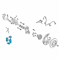 OEM Hyundai Elantra GT Rear Disc Brake Pad Kit Diagram - 58302-G3A30