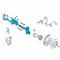 OEM 2019 Hyundai Elantra GT Caliper Kit-Rear Brake, LH Diagram - 58310-G3A30