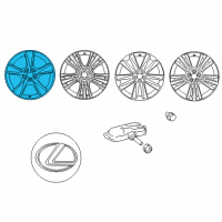 OEM 2014 Lexus RX350 Wheel, Disc Diagram - 42611-48671