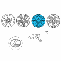OEM Lexus RX450h Wheel, Disc Chrome P Diagram - 4261A-48133