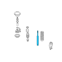 OEM 2001 Hyundai XG300 Strut Assembly Diagram - 54611-39510