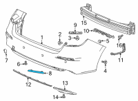 OEM Honda Civic REFLECTOR, R- RR Diagram - 33505-T20-A01